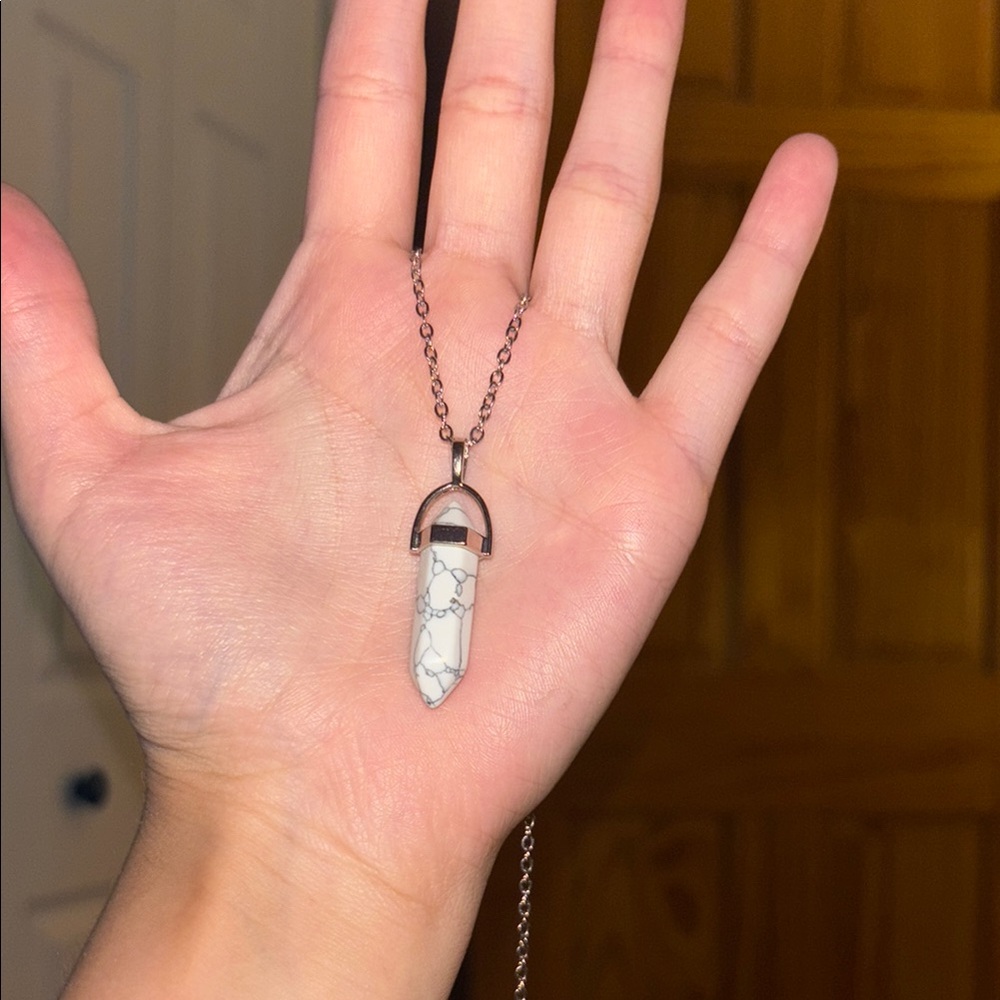 Handmade howlite necklace🤍💎⛓️‍💥